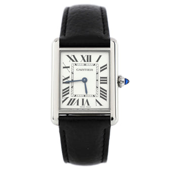 Cartier Must de Cartier Tank Quartz Watch Stainless Steel and Leather 25