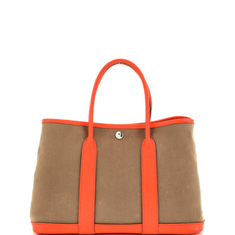 Hermes Garden Party Tote Toile and Leather 30