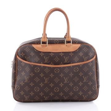 Louis Vuitton Deauville Handbag Monogram Canvas Brown 2383501