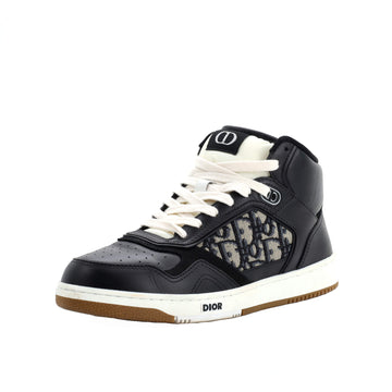 Christian Dior Men's B27 Mid-Top Sneakers Leather with Oblique Canvas