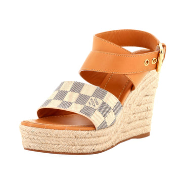 Louis Vuitton Women's Starboard Wedge Sandals Damier