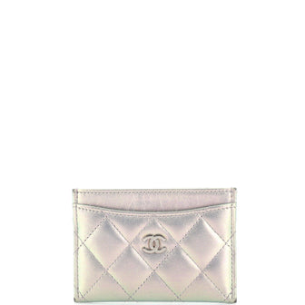 Chanel Classic Card Holder Quilted Iridescent Calfskin Multicolor 2384141
