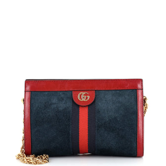 Gucci Ophidia Chain Shoulder Bag Suede Small