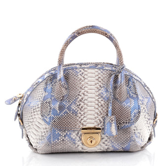  Salvatore Ferragamo Fiamma Satchel Python Medium Neutral 2384502