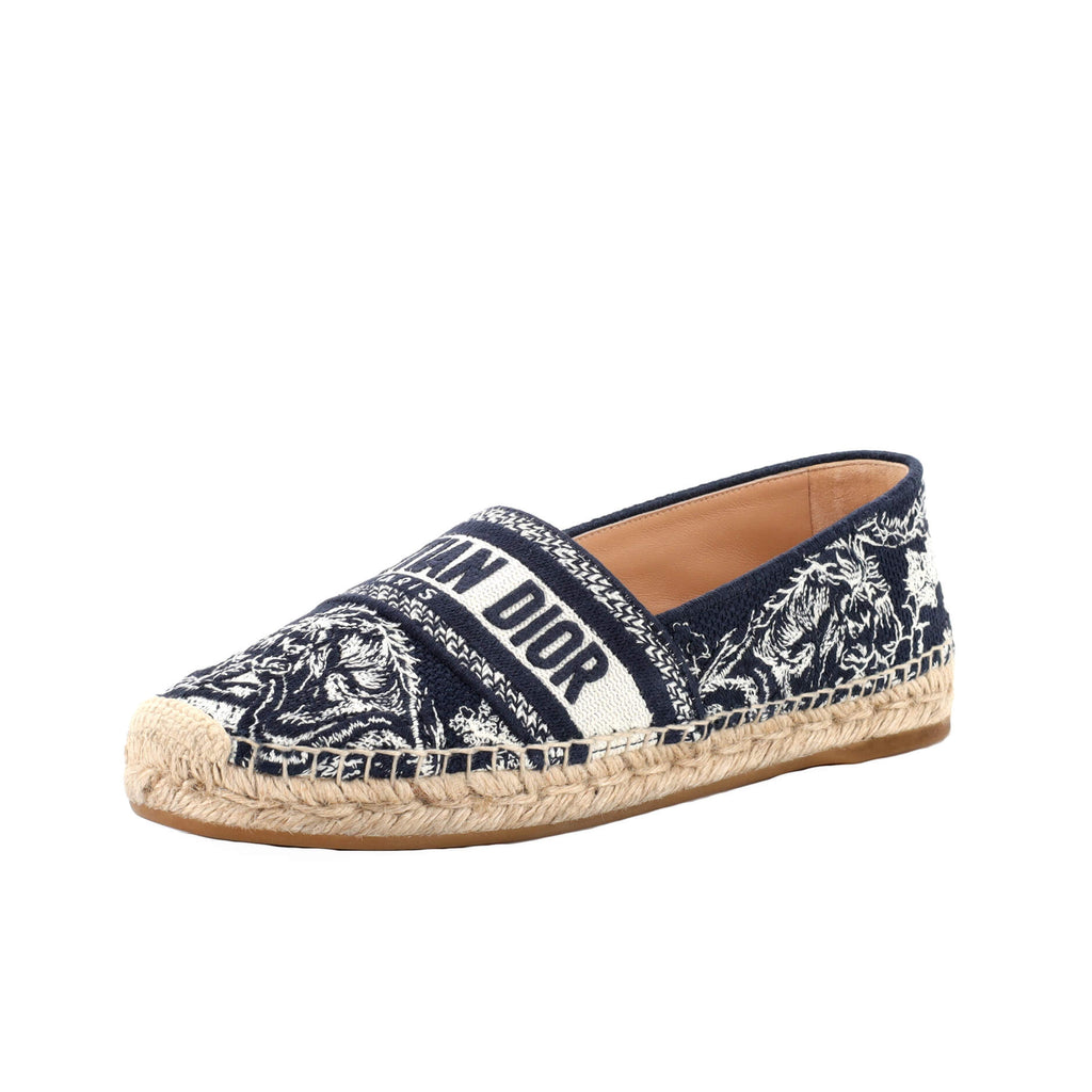 Christian Dior Women's Granville Espadrilles Embroidered Canvas 238524