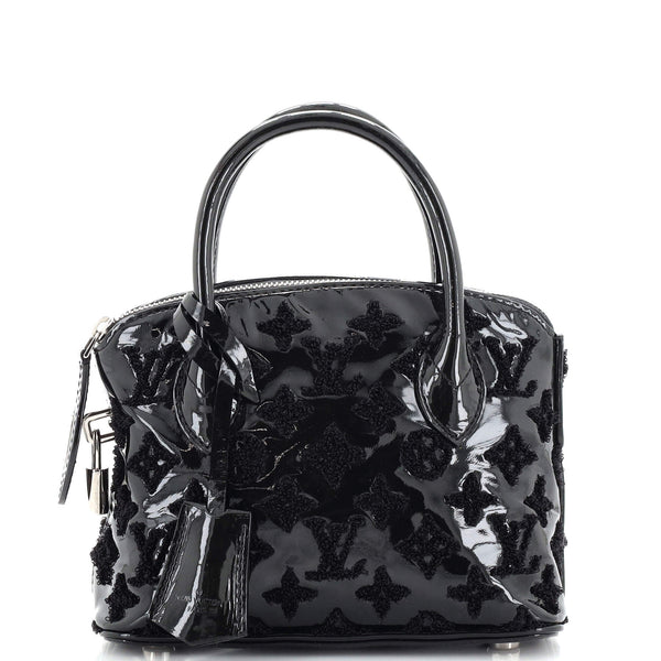 Louis Vuitton Fascination Lockit Handbag Patent Lambskin BB Black