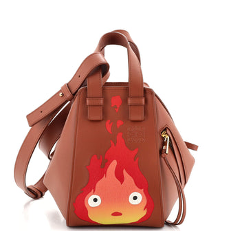 Loewe Howl's Moving Castle Hammock Bag Printed Leather Small