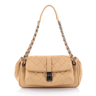 Chanel Vintage Mademoiselle Lock Accordion Flap Bag 2385303