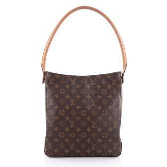 Louis Vuitton Looping Handbag Monogram Canvas GM Brown 2385305