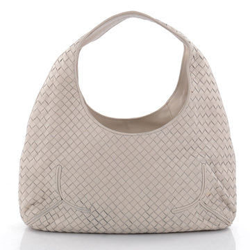 Bottega Veneta Ball Hobo Intrecciato Nappa Gray 2385601