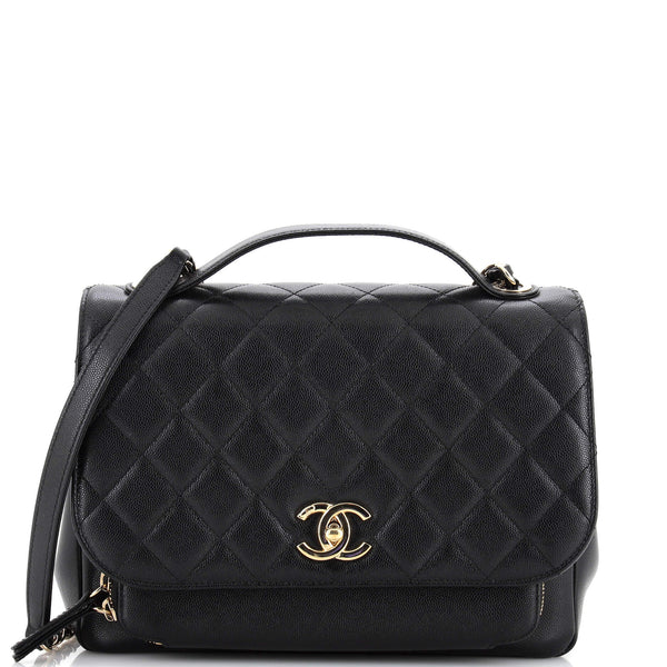 CHANEL Caviar Quilted Large Business Affinity Shopping Bag Light