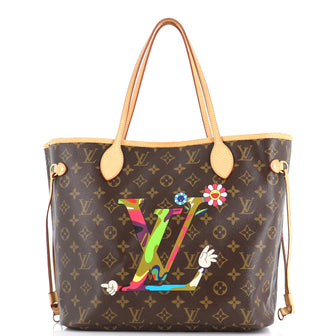 Louis Vuitton, Bags, Preowned Louis Vuitton Neverful Gm Tote Murakami Special  Edition Th079
