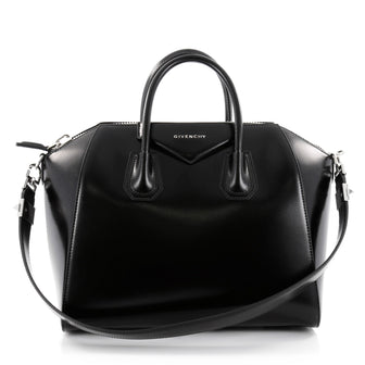 Givenchy Antigona Bag Glazed Leather Medium Black 2385806