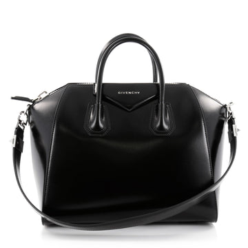 Givenchy Antigona Bag Glazed Leather Medium Black 2385806