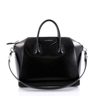Givenchy Antigona Bag Glazed Leather Medium Black 2385807