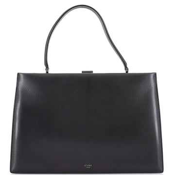 Celine Clasp Top Handle Bag Leather Medium