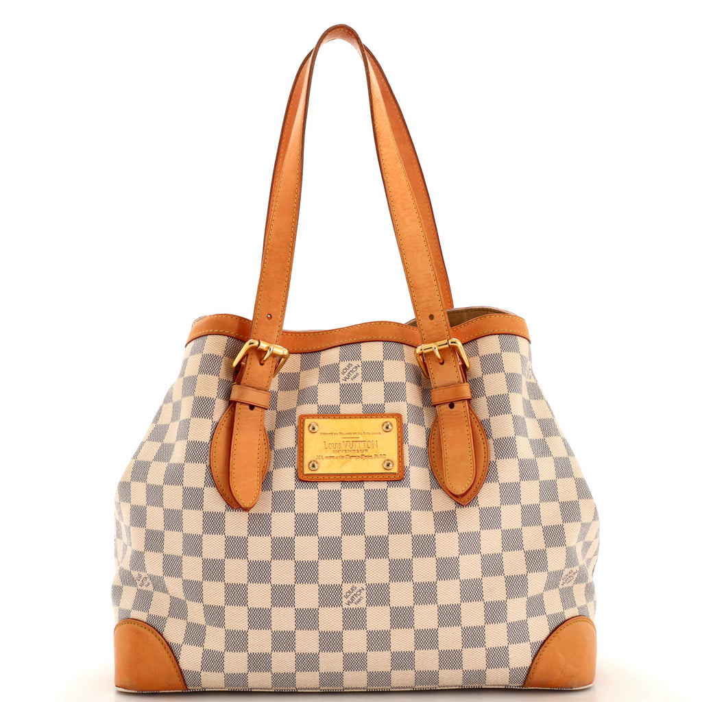 Hampstead Damier Top handle bag in Coated Canvas, Gold Hardware