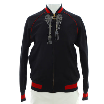 Gucci Women's Life is Gucci Bomber Jacket Polyester and Cotton with Crystals