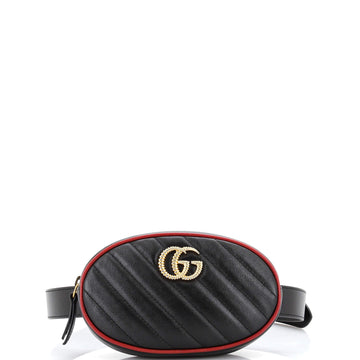 Gucci GG Marmont Belt Bag Diagonal Quilted Leather