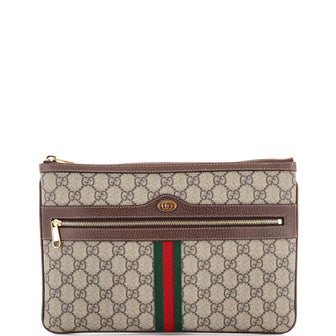 Gucci Ophidia Zip Pouch GG Coated Canvas Large