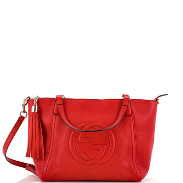 Gucci Soho Convertible Top Handle Bag Leather Small