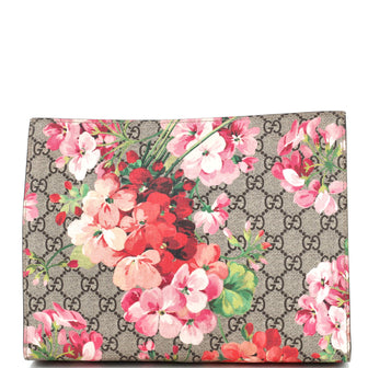 Gucci Toiletry Pouch Blooms Print GG Coated Canvas Large