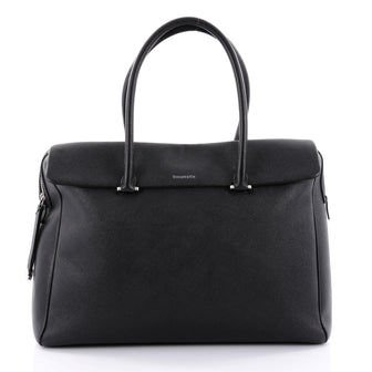 Tiffany & Co. Peyton Satchel Leather Large Black 2387902