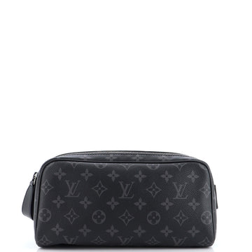Louis Vuitton Dopp Kit Toiletry Pouch Monogram Eclipse Canvas