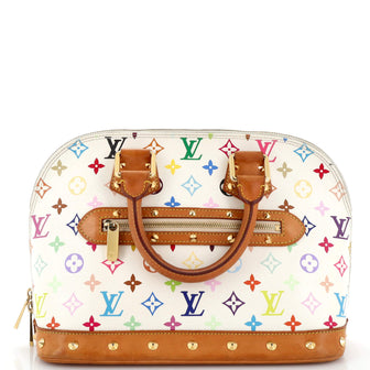 White Louis Vuitton Monogram Multicolore Alma PM Handbag