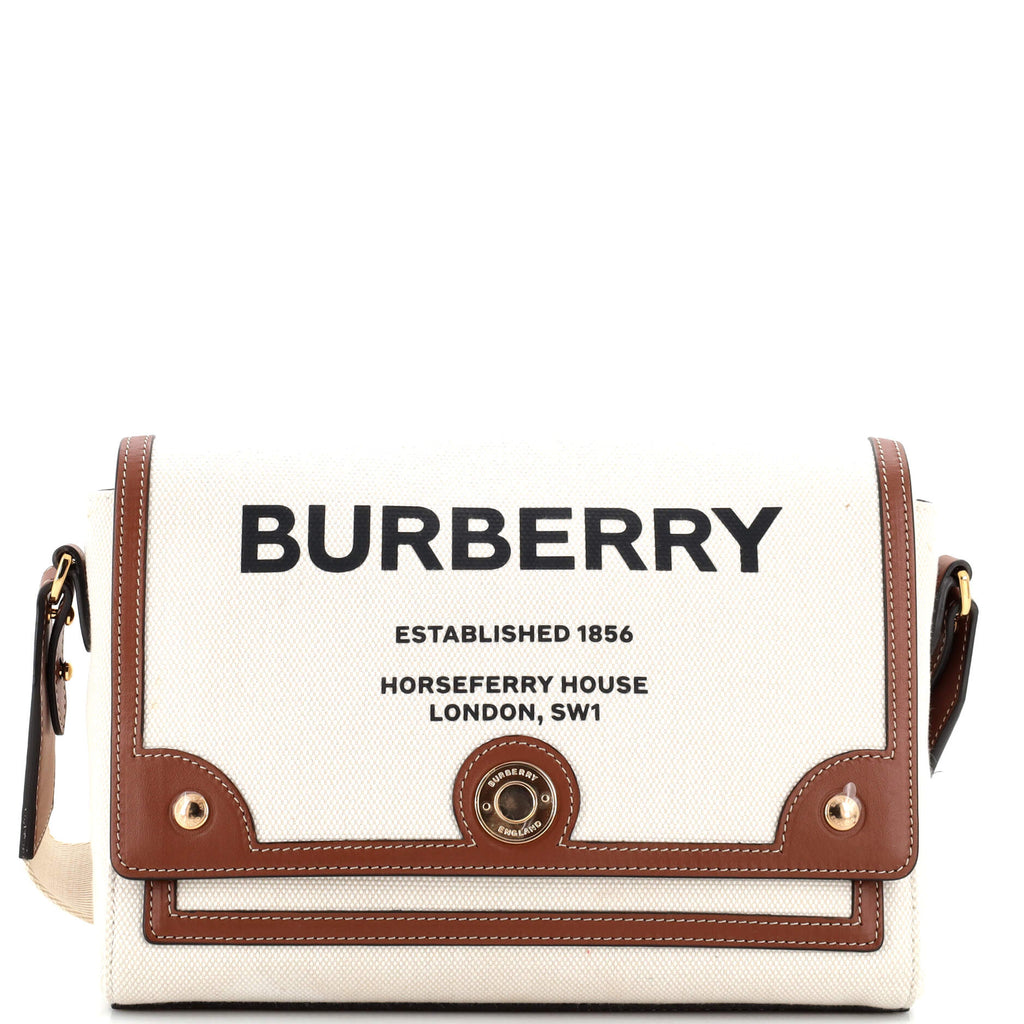 Burberry Note Medium Leather Crossbody Bag
