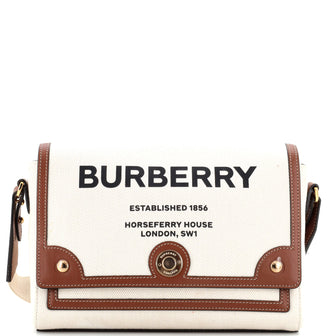 Shop Burberry Medium Note Canvas Crossbody Bag