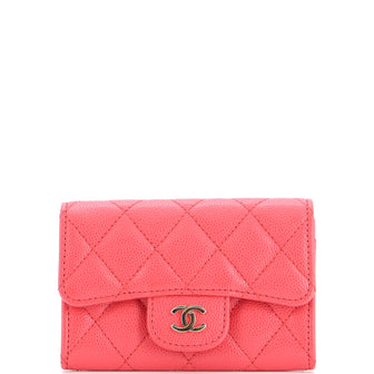 Chanel Classic Flap Card Case Quilted Caviar