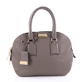 Burberry Orchard Bag Heritage Grained Leather Small Gray 2388701