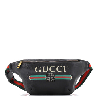 Gucci Logo Belt Bag Printed Leather Small