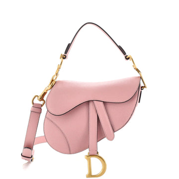 Christian Dior Saddle Handbag Leather Mini