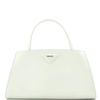 Prada Architectural Top Handle Bag Spazzolato Leather Large