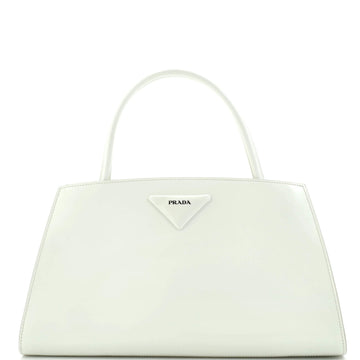 Prada Architectural Top Handle Bag Spazzolato Leather Large