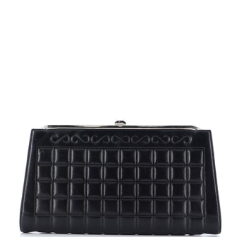 Chanel Square Stitch Frame Clutch Quilted Lambskin
