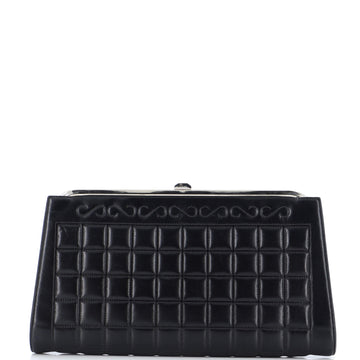 Chanel Square Stitch Frame Clutch Quilted Lambskin