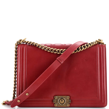 Chanel Reverso Boy Flap Bag Glazed Calfskin New Medium