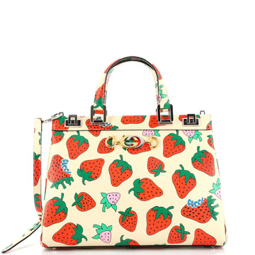 Gucci Zumi Top Handle Bag Printed Leather Medium