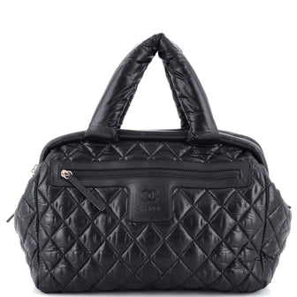 Chanel Coco Cocoon Bowling Bag Quilted Nylon Medium