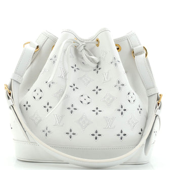 Louis Vuitton Petit Noe NM Handbag Monogram Cutout Broderie Leather
