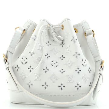 Louis Vuitton Petit Noe NM Handbag Monogram Cutout Broderie Leather