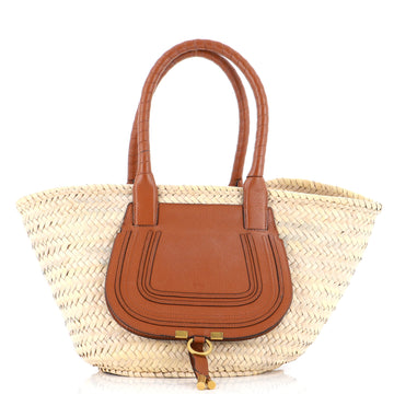 Chloe Marcie Basket Bag Raffia East West