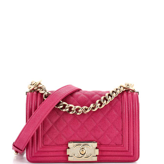 Chanel Boy Flap Bag Quilted Caviar Small