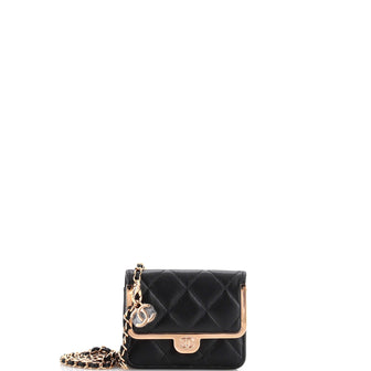 Chanel Metal Bar Chain Belt Bag Quilted Lambskin Mini
