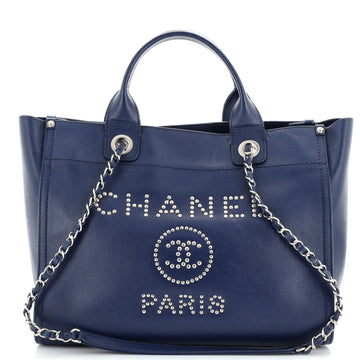 Chanel Deauville Tote Studded Caviar Small