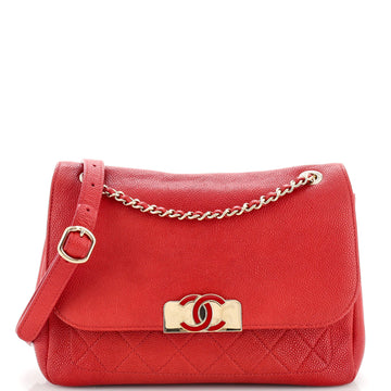 Chanel Data Center Back Pocket Flap Bag Caviar Medium