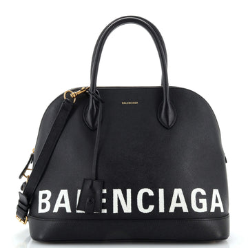 Balenciaga Logo Ville Bag Leather Medium